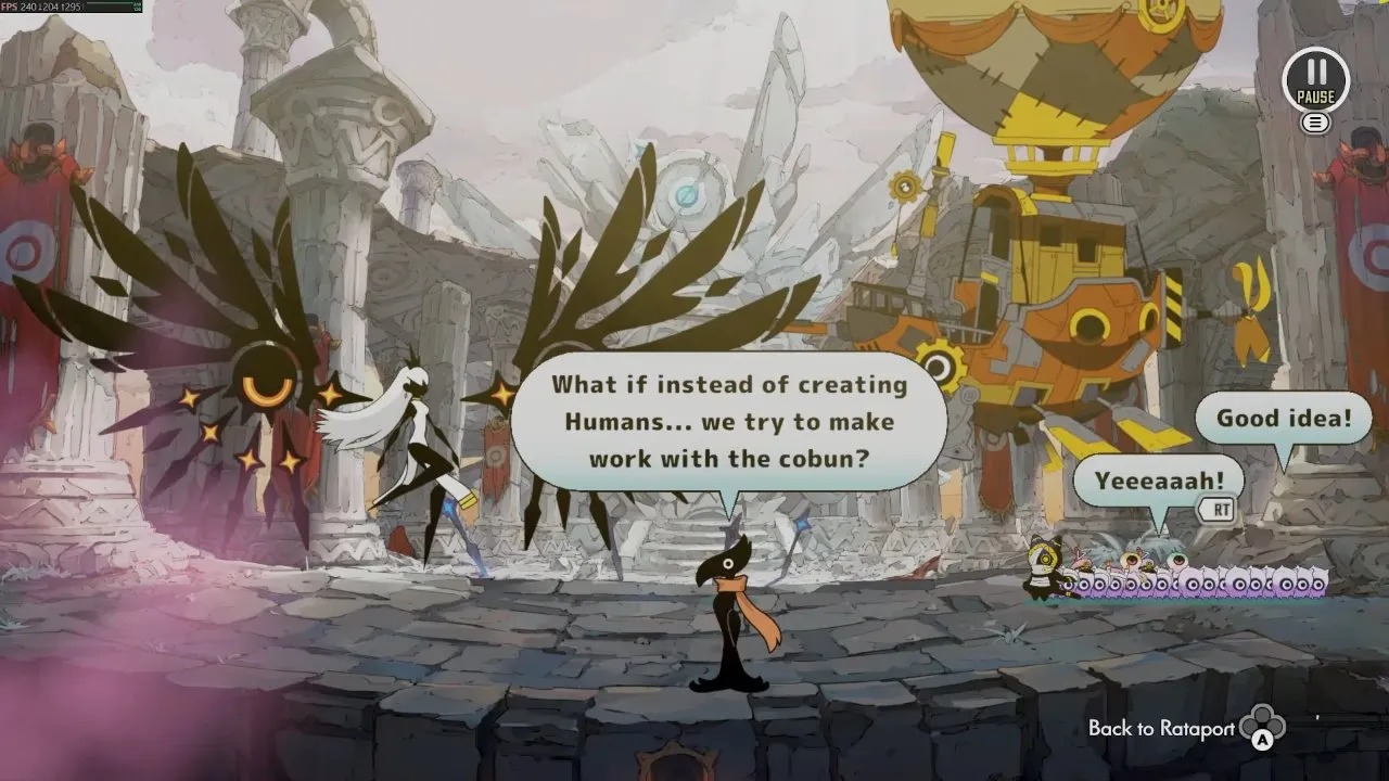 Ratatan ending Crow proposes working with the Cobun instead of creating Humans