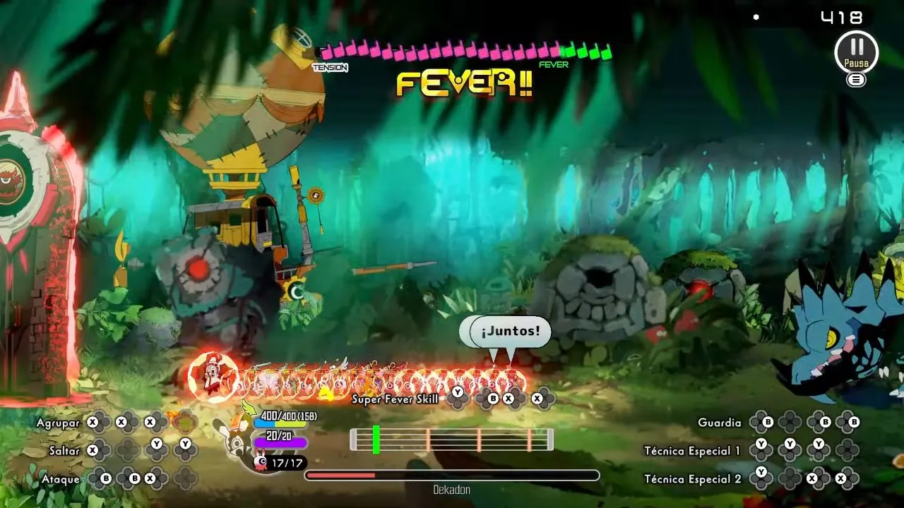 Ratatan Fortrun ship floating behind the Cobun army during a Fever boss fight